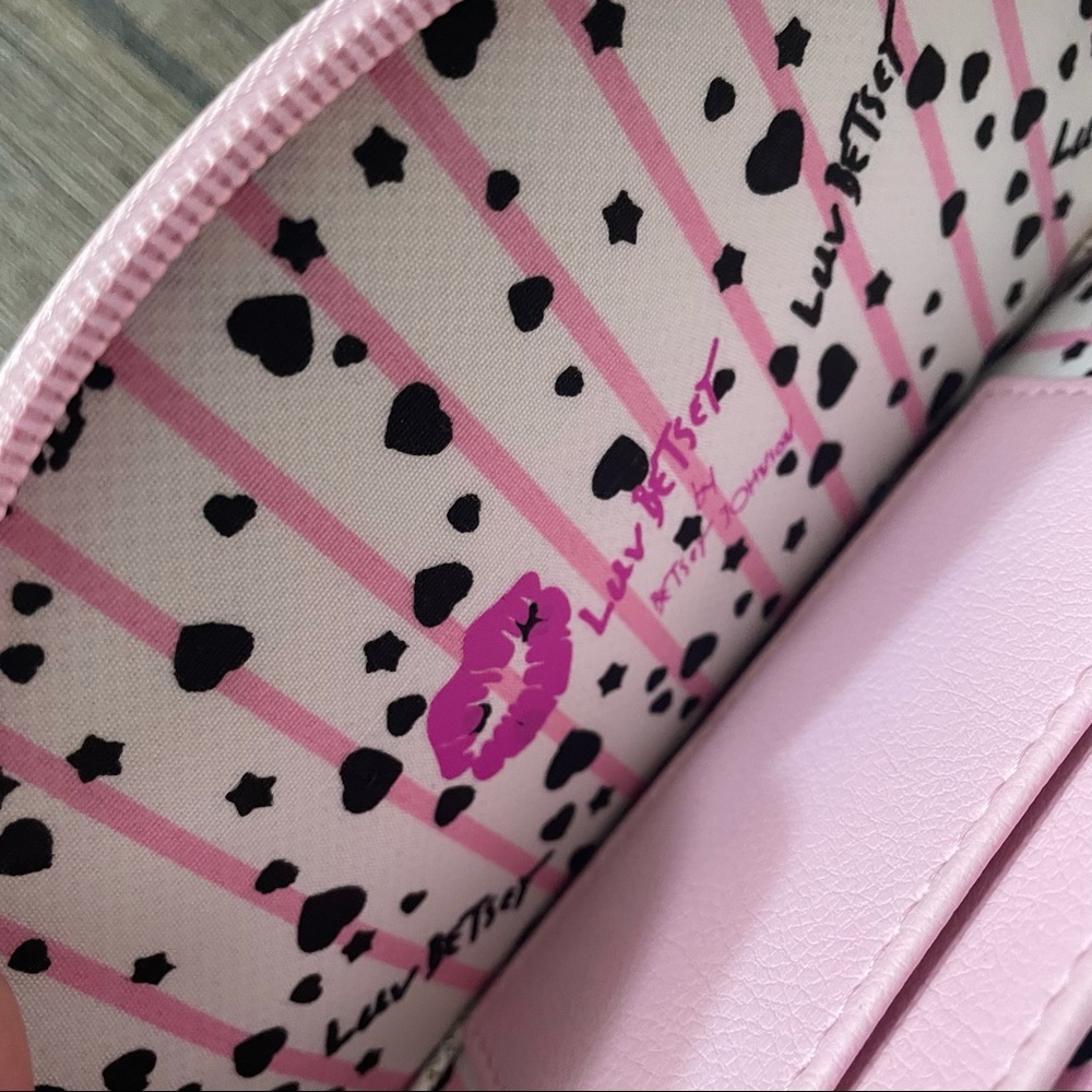 Luv Betsey Pastel Rainbow Leopard Kitty Wristlet - Picture 6 of 8